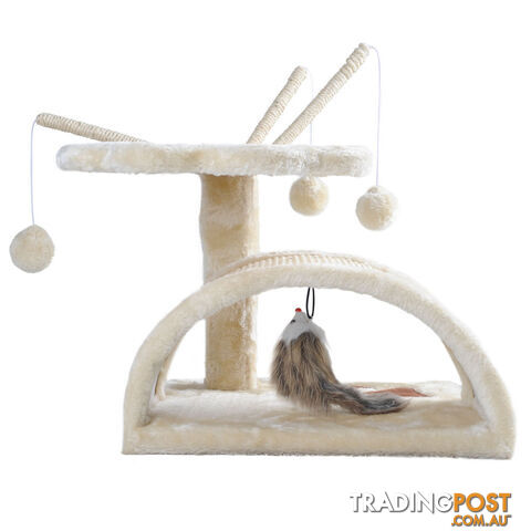 Cat Scratching Poles Post Furniture Tree House Beige