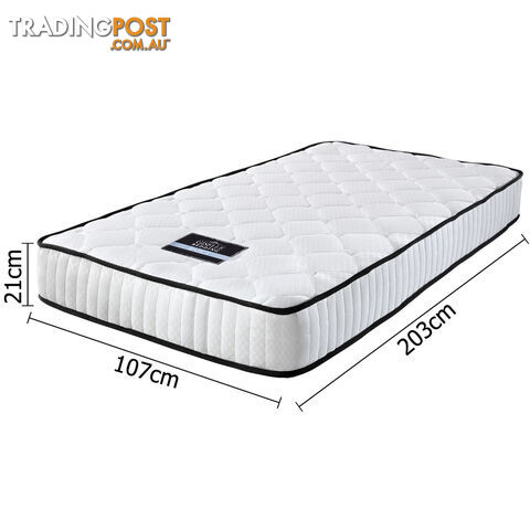 High Density Foam Pocket Spring Mattress 21cm King Single