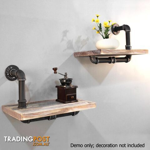 Rustic Industrial DIY Floating Pipe Shelf - photo 4 of 6