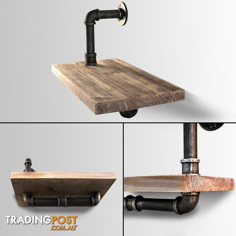 Rustic Industrial DIY Floating Pipe Shelf - photo 5 of 6