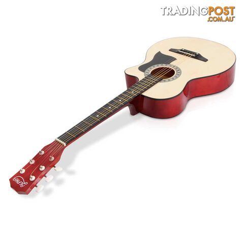 38 Inch Wooden Acoustic Guitar Natural - photo 4 of 12