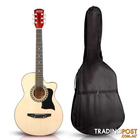 38 Inch Wooden Acoustic Guitar Natural - photo 5 of 12