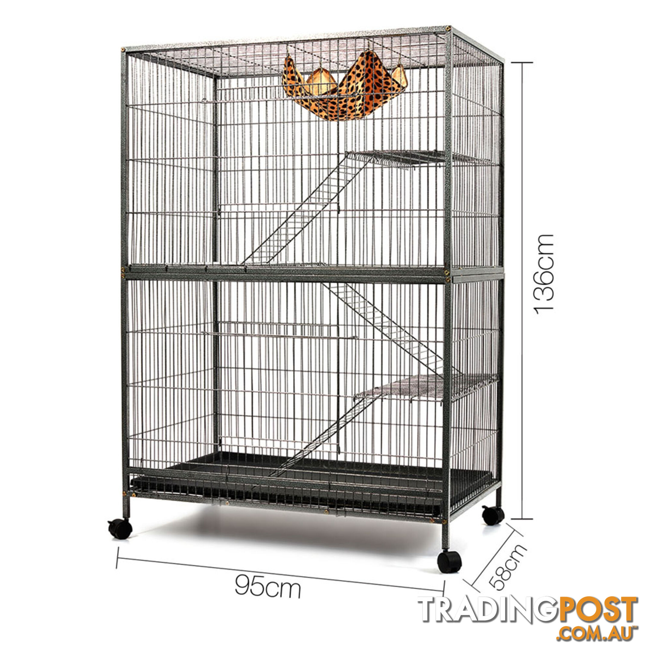 3 Level Cat Ferret Hamster Rat Bird Cage Aviary