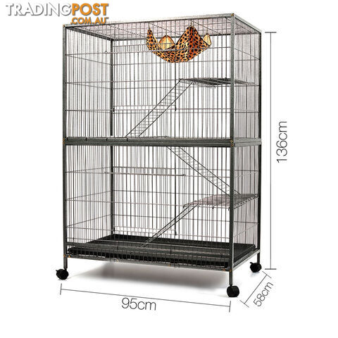 3 Level Cat Ferret Hamster Rat Bird Cage Aviary