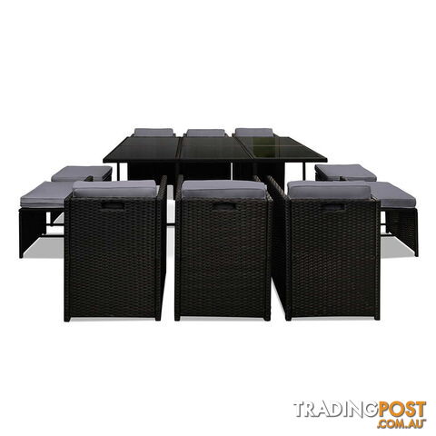 Capetown Dining 10 Seater Set _ÑÐ Black & Grey