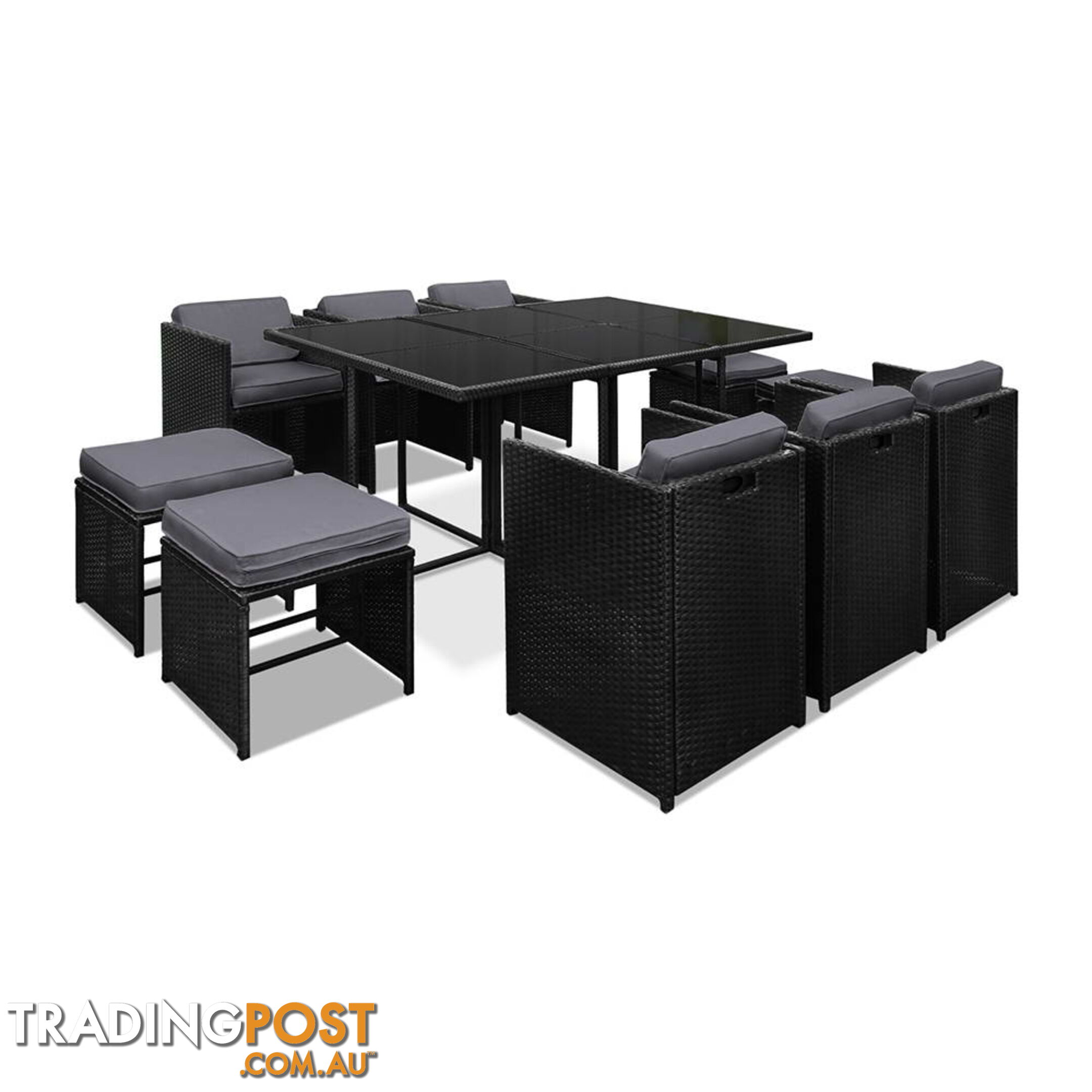 Capetown Dining 10 Seater Set _ÑÐ Black & Grey