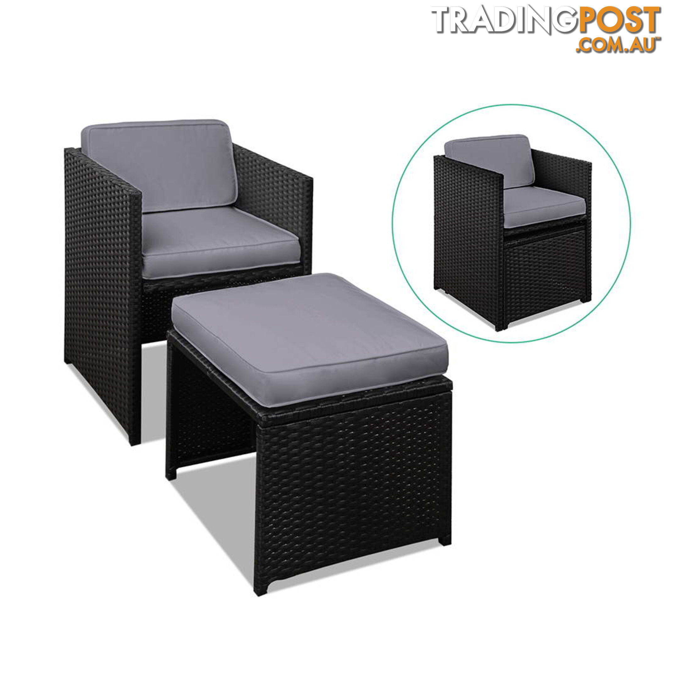 Capetown Dining 10 Seater Set _ÑÐ Black & Grey