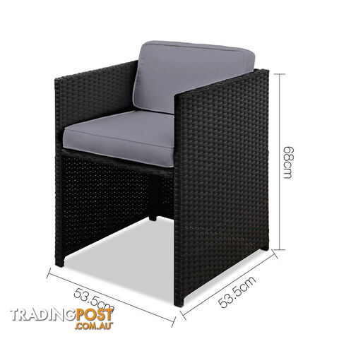 Capetown Dining 10 Seater Set _ÑÐ Black & Grey