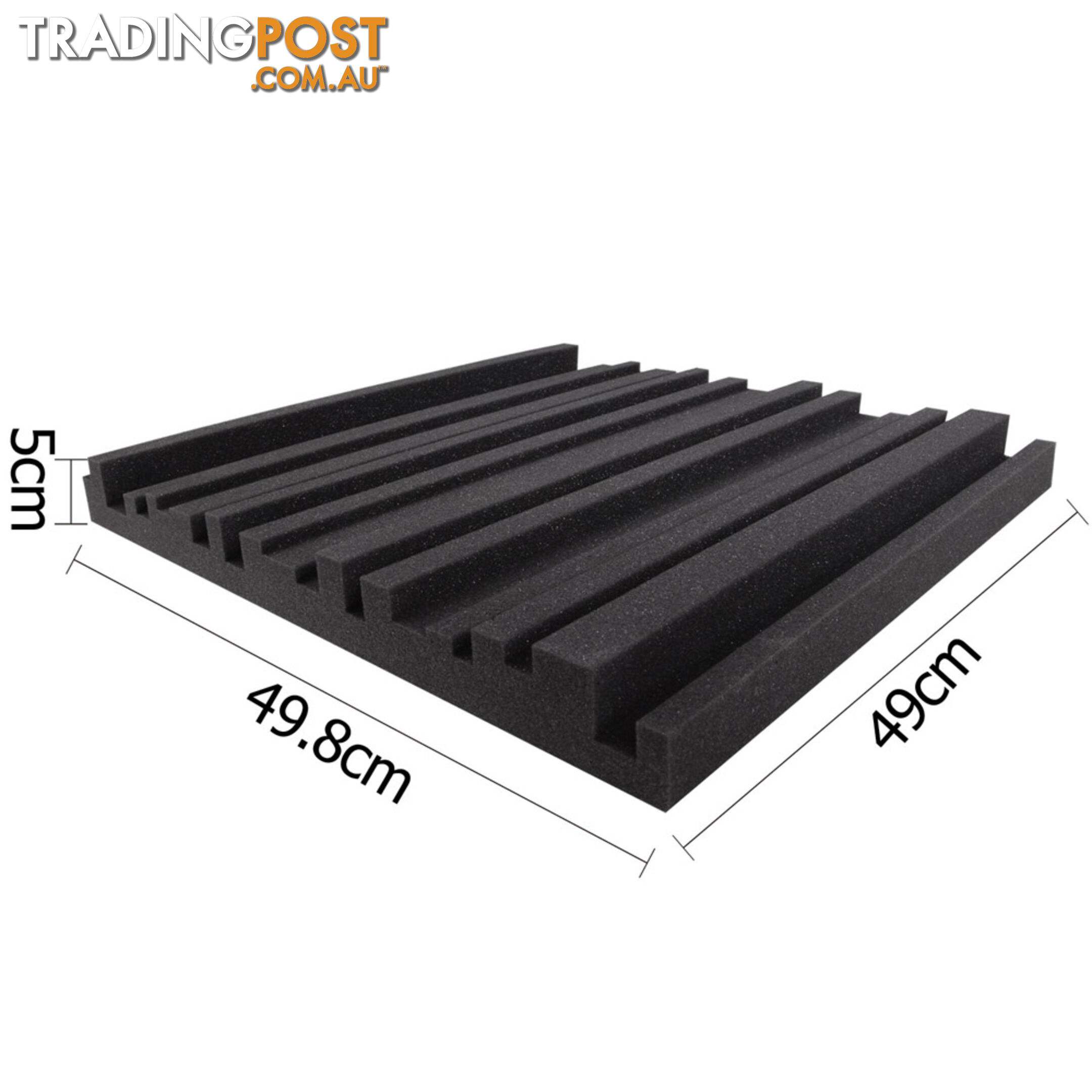 Set of 10 Studio Acoustic Foam Black