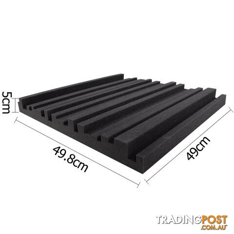 Set of 10 Studio Acoustic Foam Black