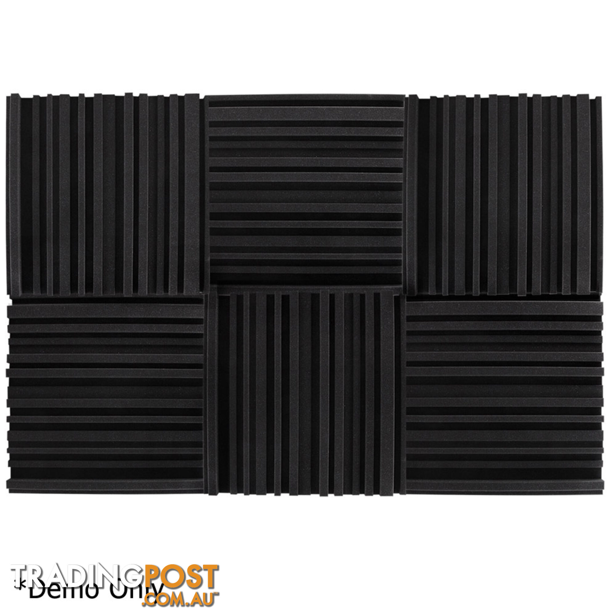 Set of 10 Studio Acoustic Foam Black