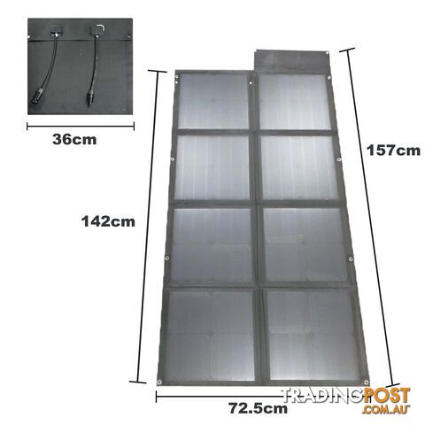 12V 120W Black Silicon Solar Panel Foldable Generator Power Mono Charging Kit - photo 5 of 5