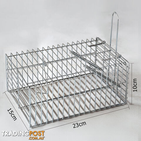 Set of 4 Humane Animal Trap Cage 23 x 15 x 10cm Silver - photo 2 of 6