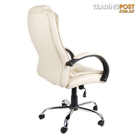 Executive PU Leather Office Computer Chair Beige