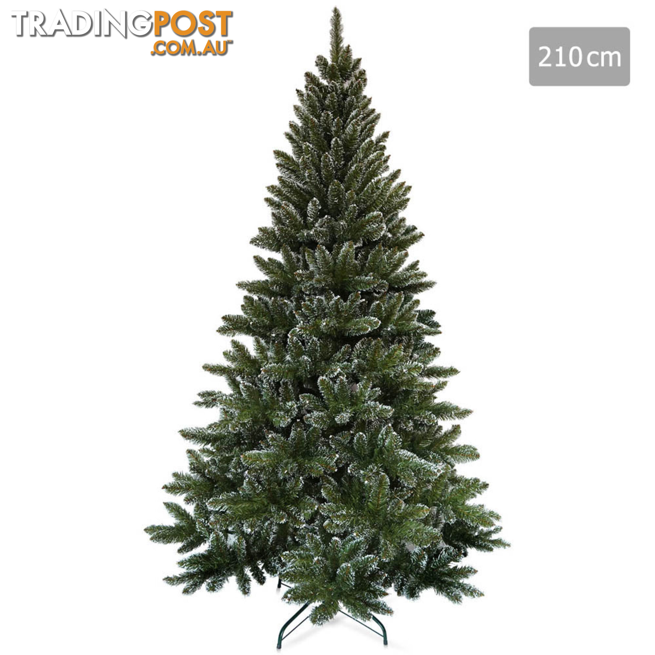 Snowy Christmas Tree 210cm Green