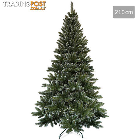 Snowy Christmas Tree 210cm Green