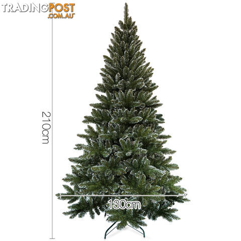 Snowy Christmas Tree 210cm Green