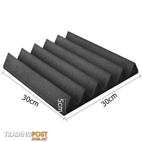 Set of 20 Studio Wedge Acoustic Foam Charcoal 30 x 30cm