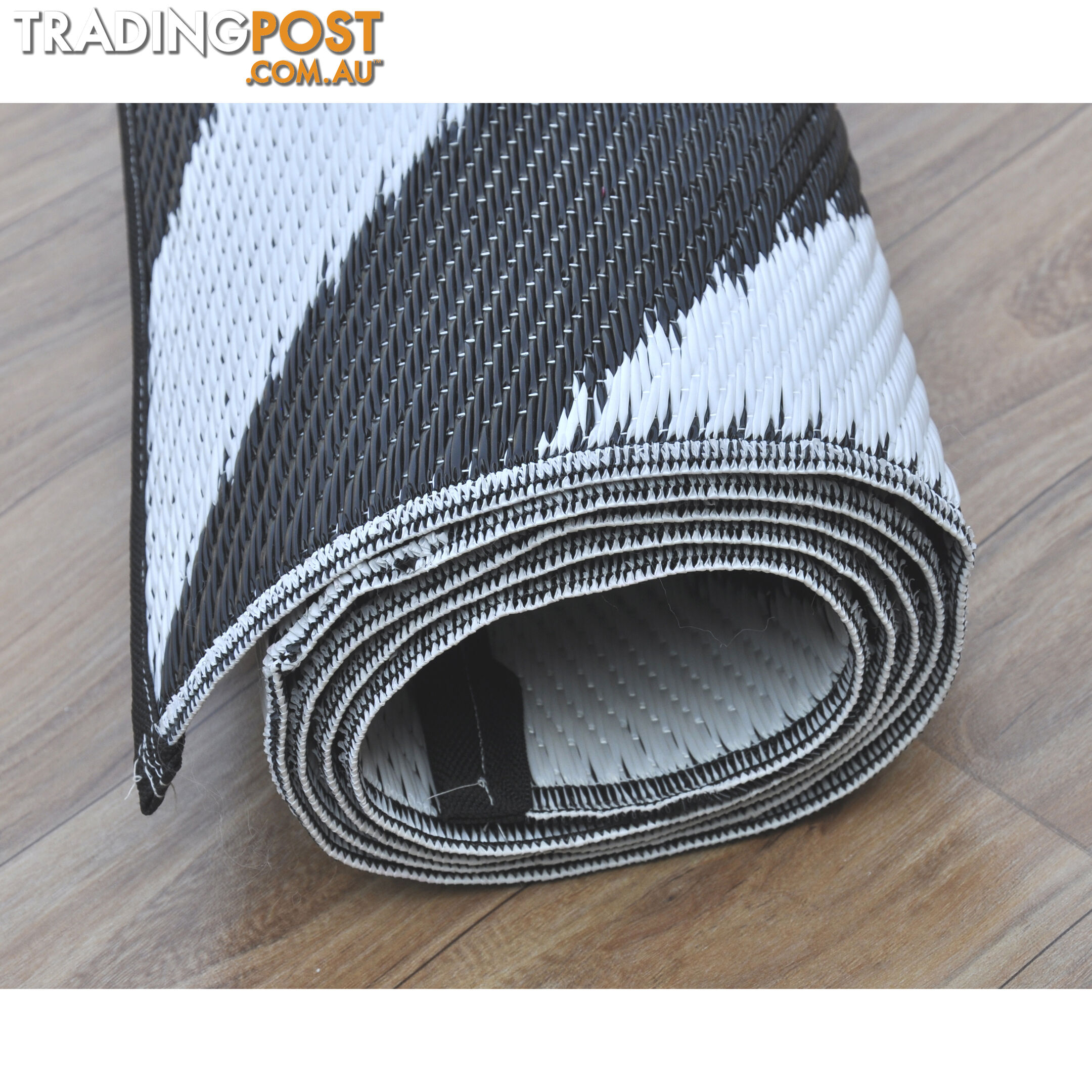 CHEVRON Rug Black & White 120x180cm