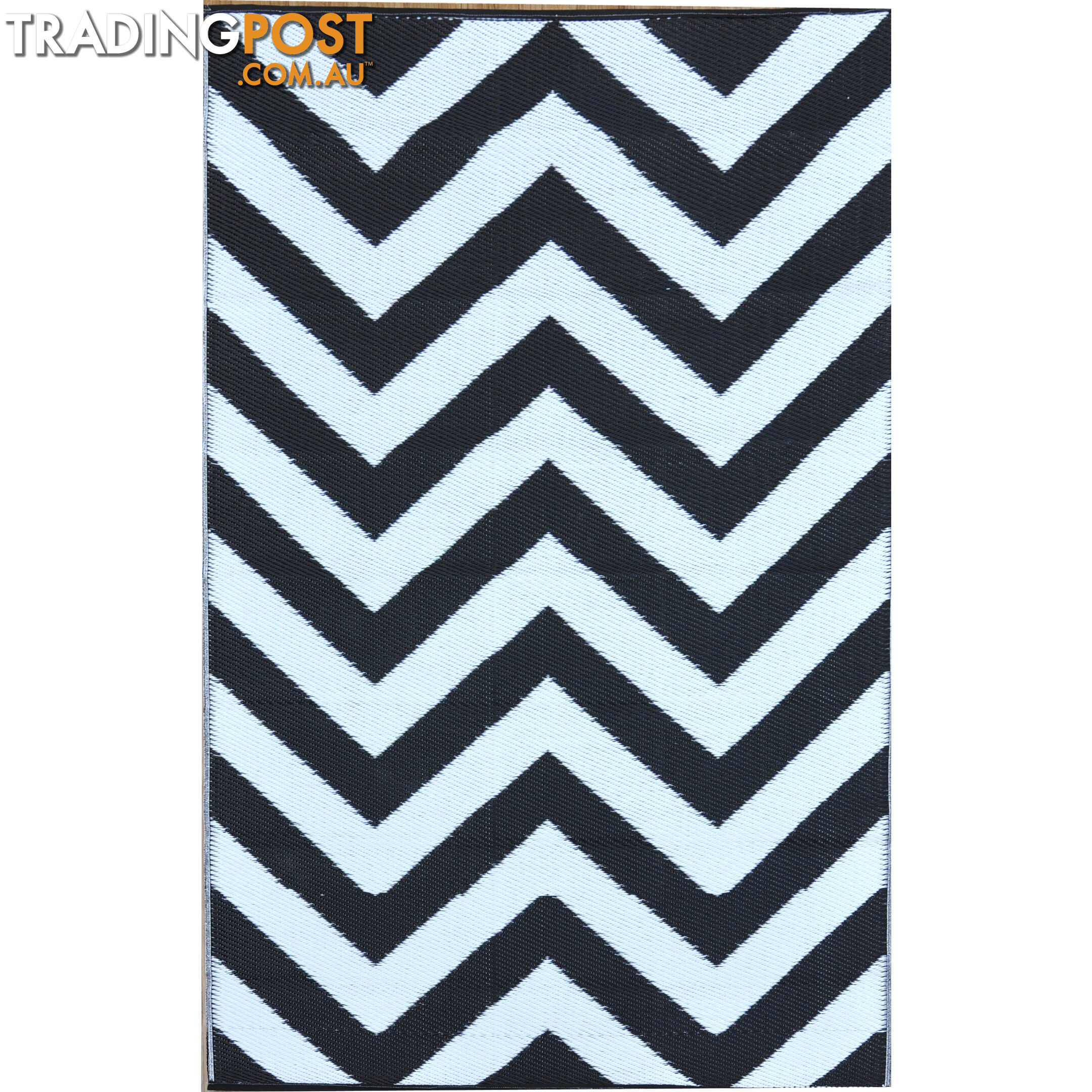 CHEVRON Rug Black & White 120x180cm