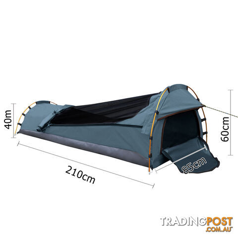 Single Biker Camping Canvas Swag Navy - photo 2 of 9