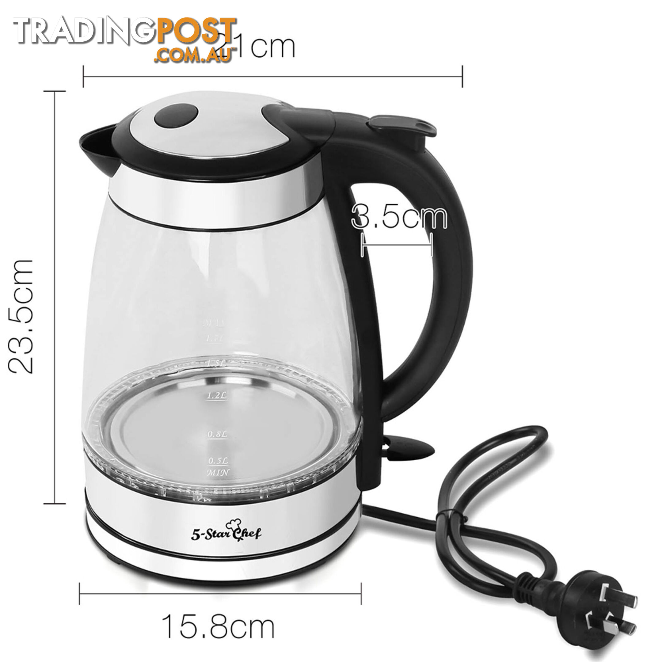 LED Cordless Glass Kettle _ÑÐ 1.7L