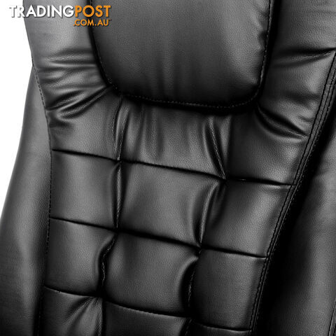 8 Point Massage Executive PU Leather Office Computer Chair Black