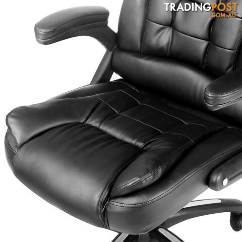 8 Point Massage Executive PU Leather Office Computer Chair Black