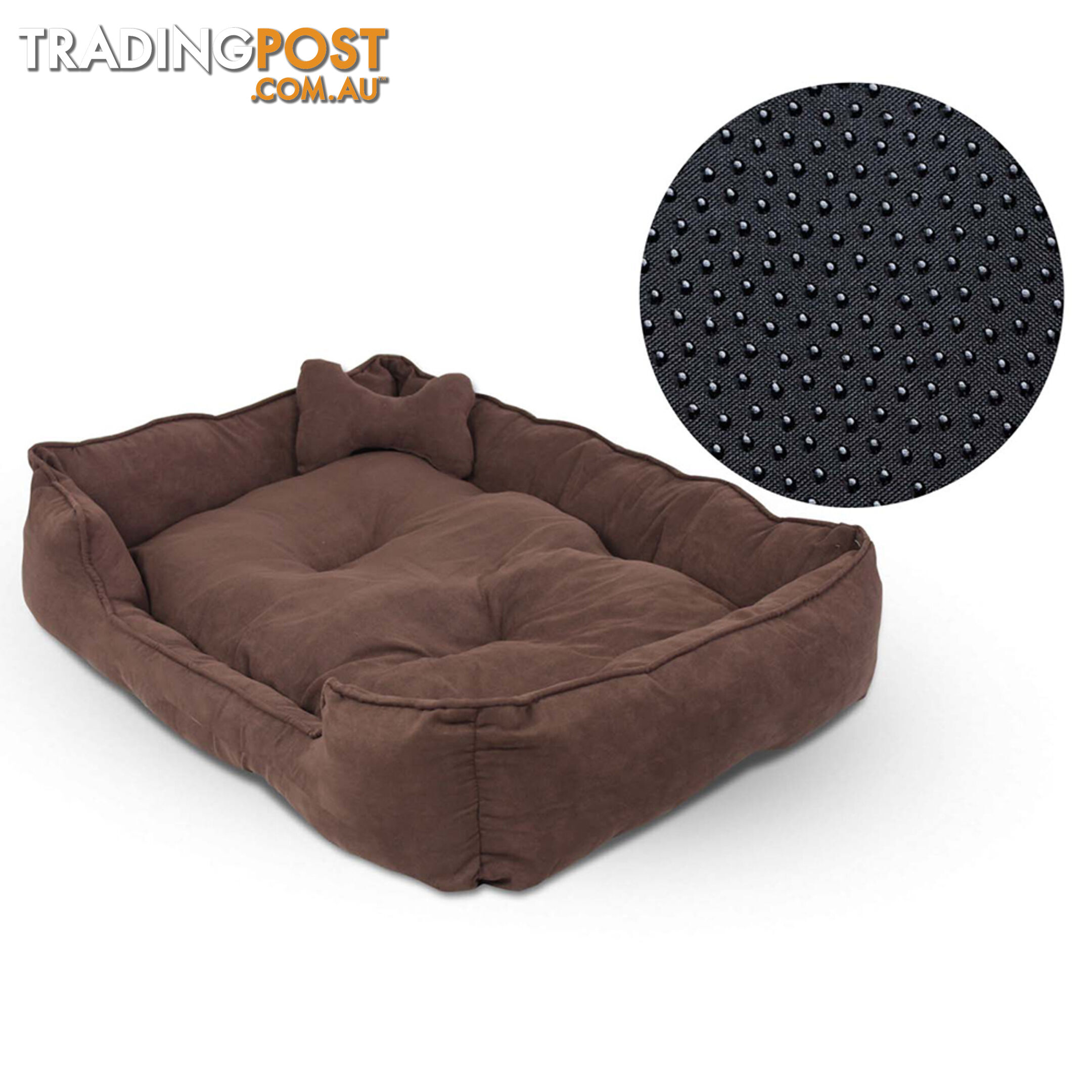 Faux Suede Washable Dog Bed - Medium