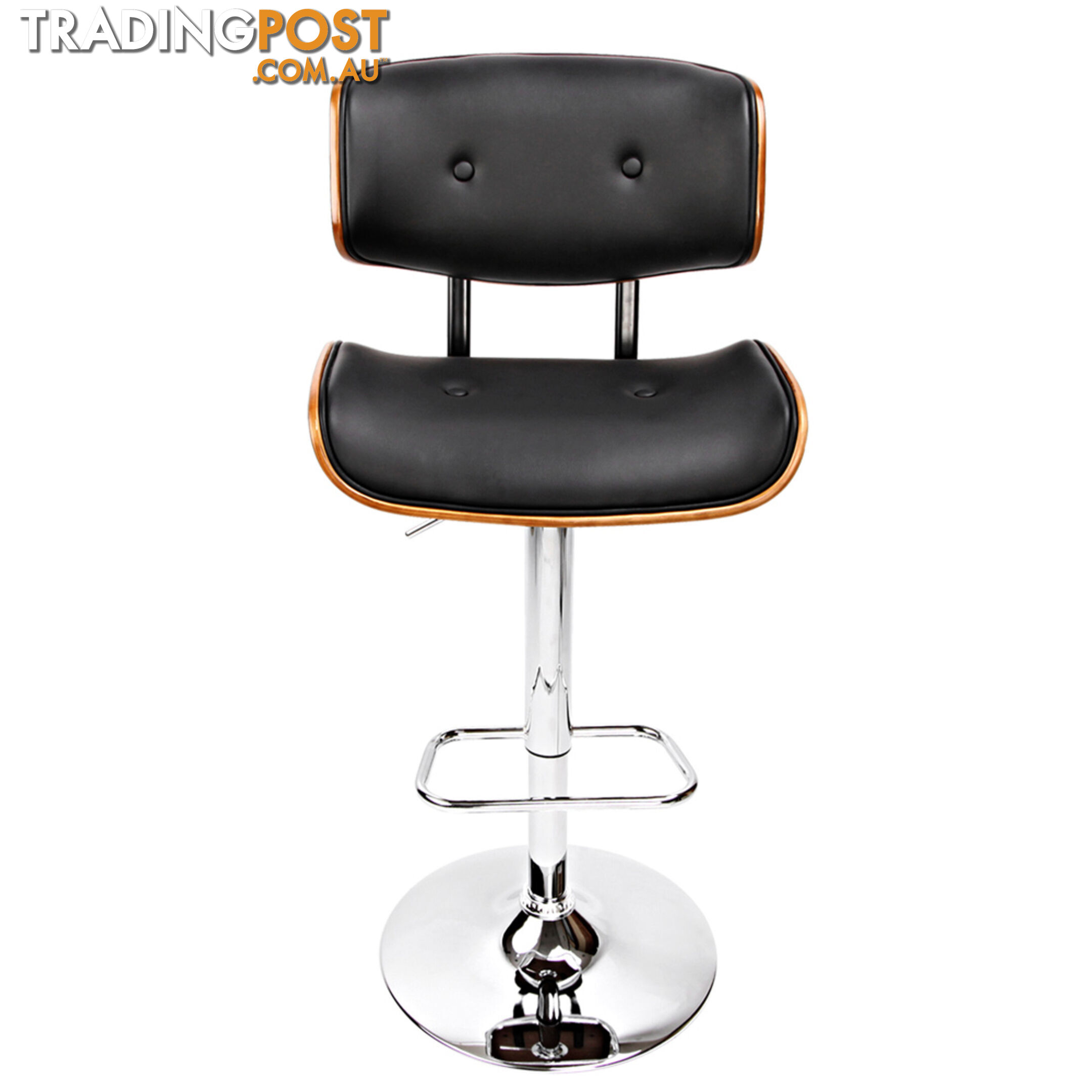 Sleek Wooden Barstool