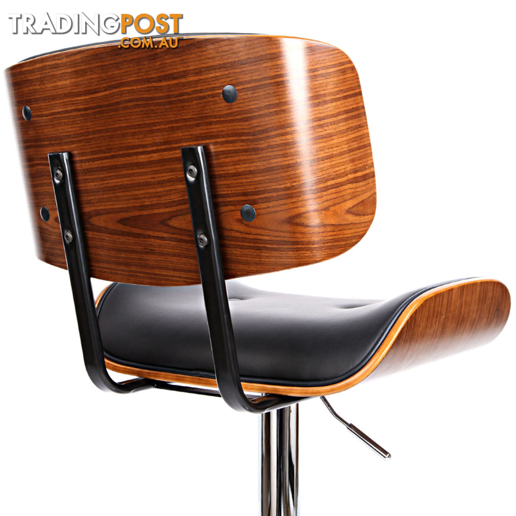 Sleek Wooden Barstool