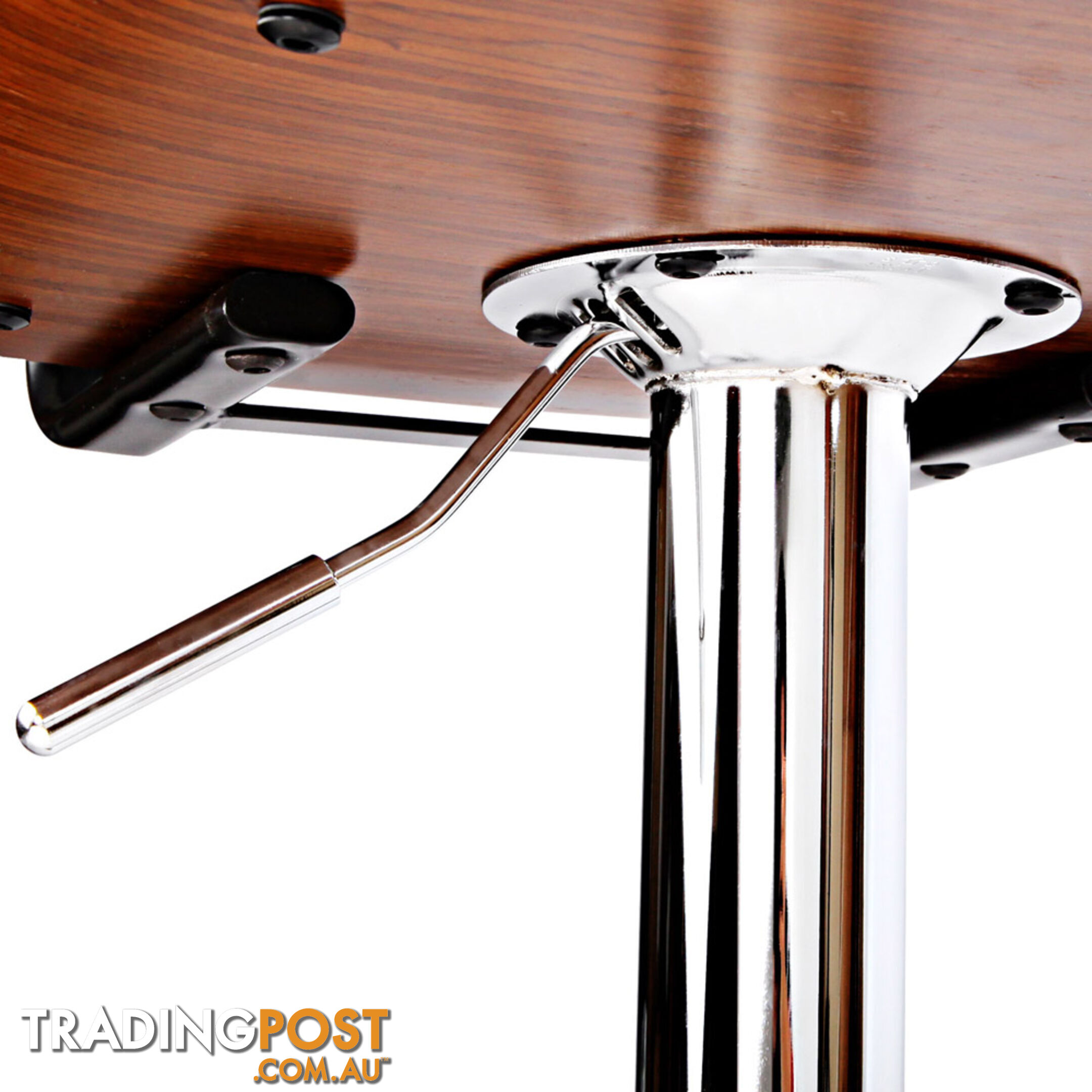 Sleek Wooden Barstool