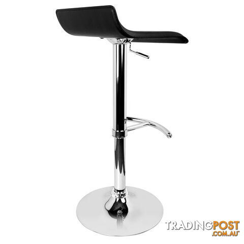 Set of 2 PVC Leather Kitchen Bar Stool Black - photo 4 of 9
