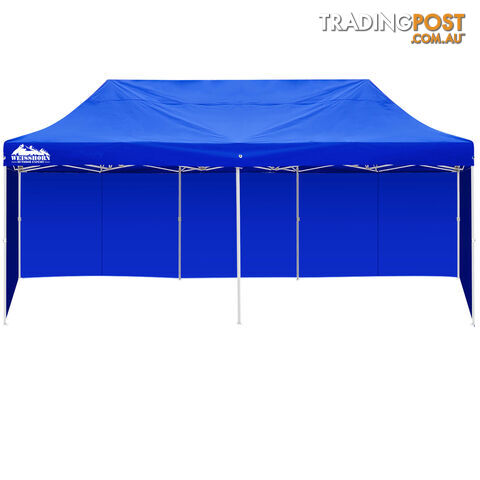 3m x 6m Folding Outdoor Gazebo Marquee Blue - photo 3 of 8