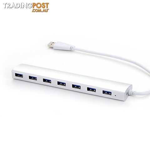 Portable slim 7-Port USB3.0 Hub with Power Adapter (SAA approval Power)