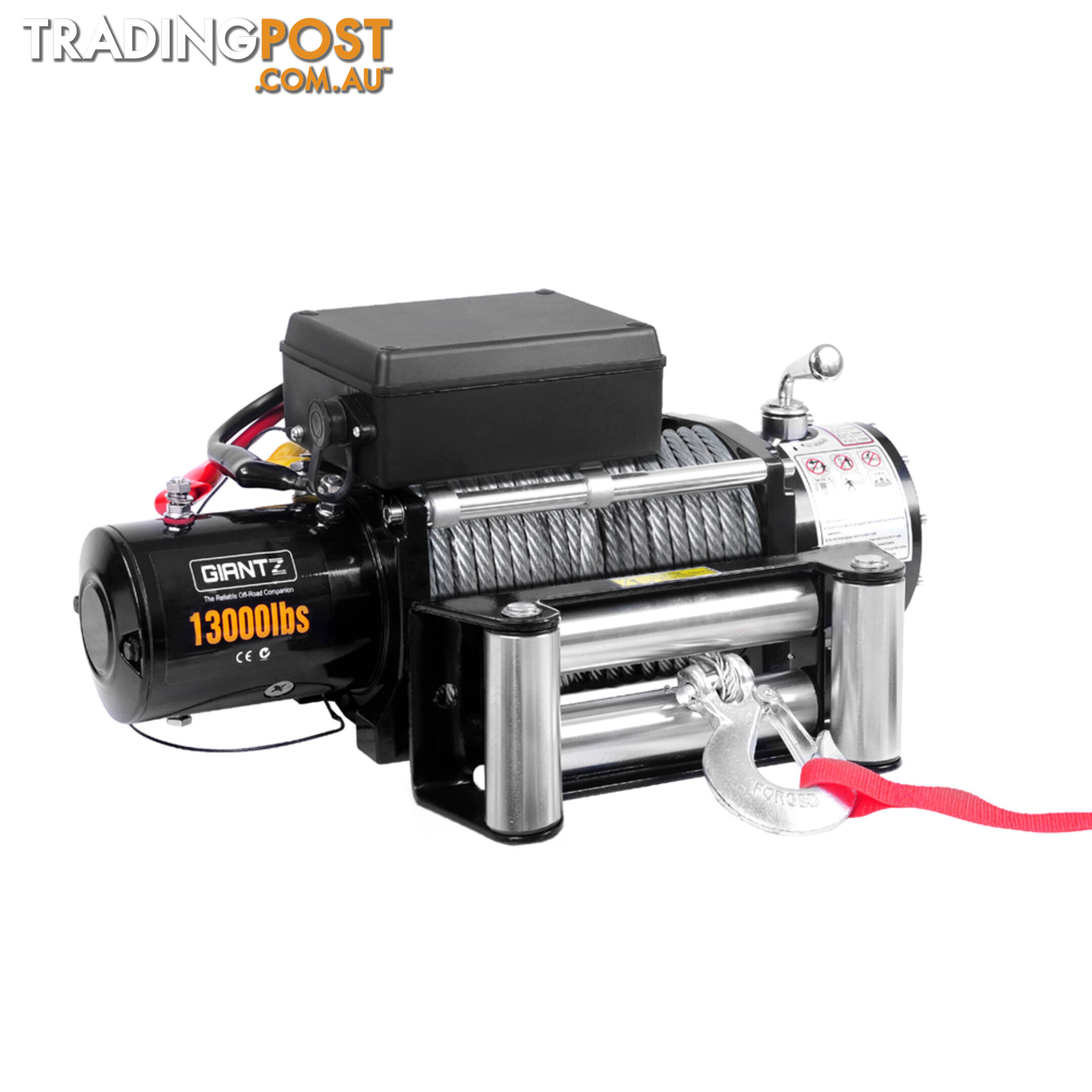 12V 13000 LBS Wireless Steel Cable Electric Winch