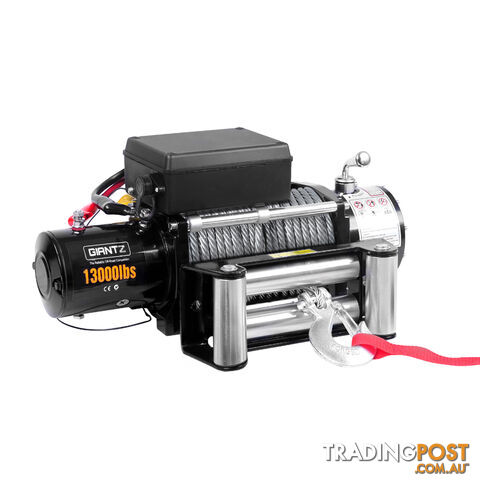 12V 13000 LBS Wireless Steel Cable Electric Winch