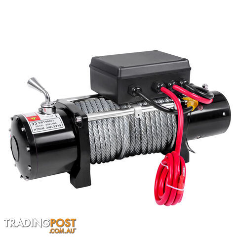 12V 13000 LBS Wireless Steel Cable Electric Winch