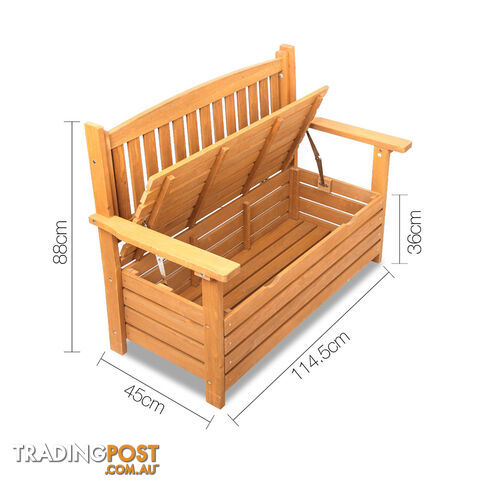 Wooden Outdoor Storage Bench