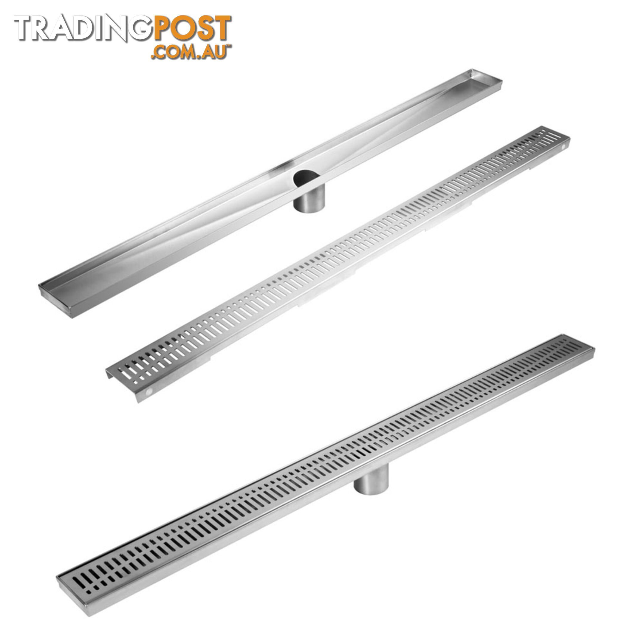 Wave Line Stainless Steel Shower Grate Drain Floor Bathroom 900mm