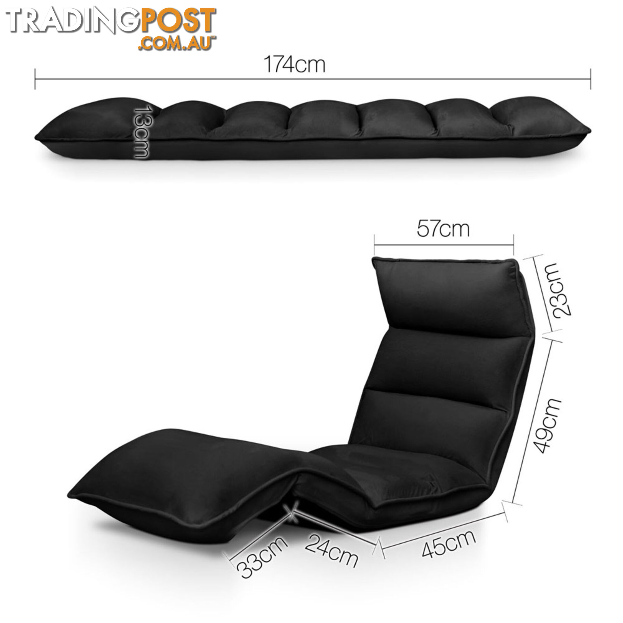 Lounge Sofa Chair - 375 Adjustable Angles _ÑÐ Black