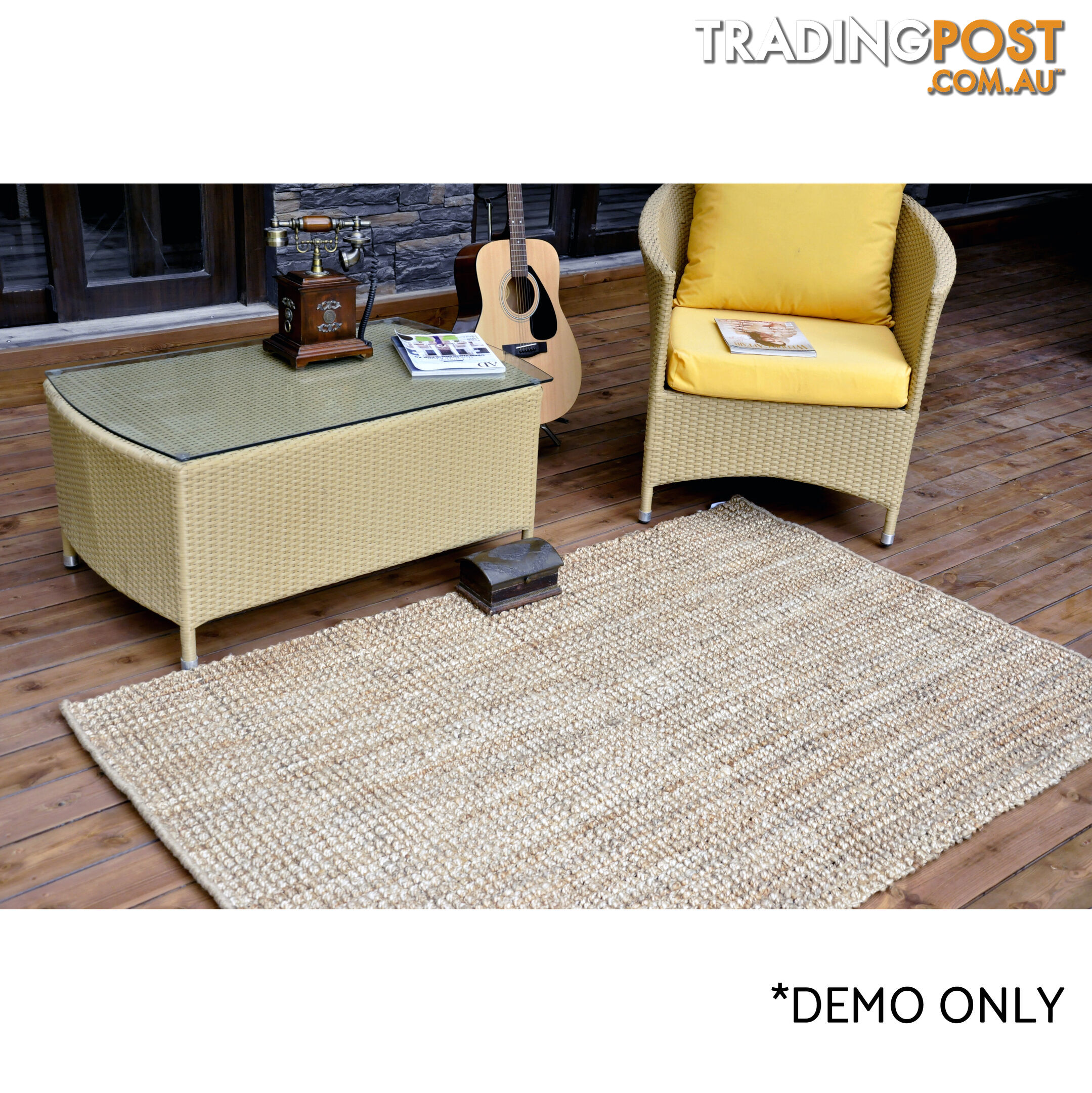 Boculle Thick Jute Rug Natural Jute 190x290cm