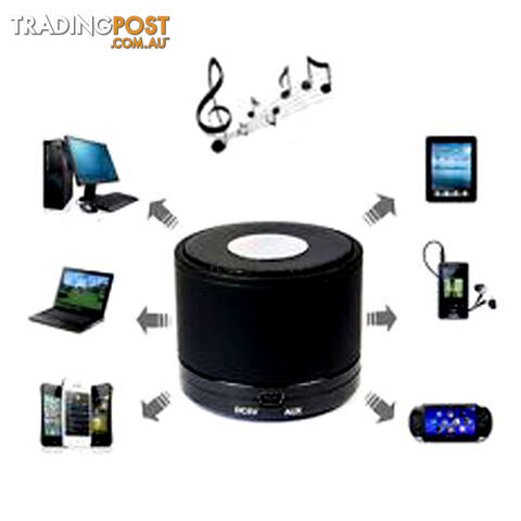 Mini Bluetooth Speaker Wireless Portable Stereo for iPhone Mobile MP3 Black