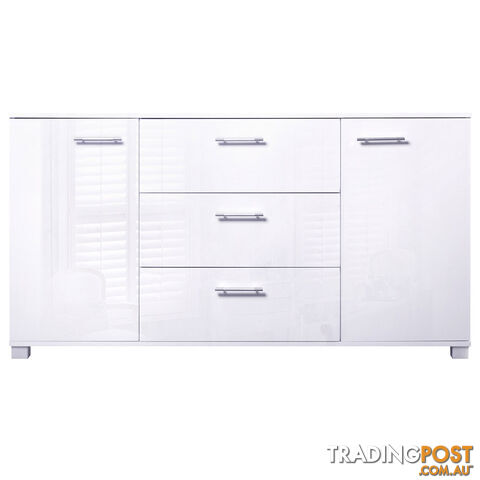 High Gloss Sideboard Storage Cabinet Cupboard White