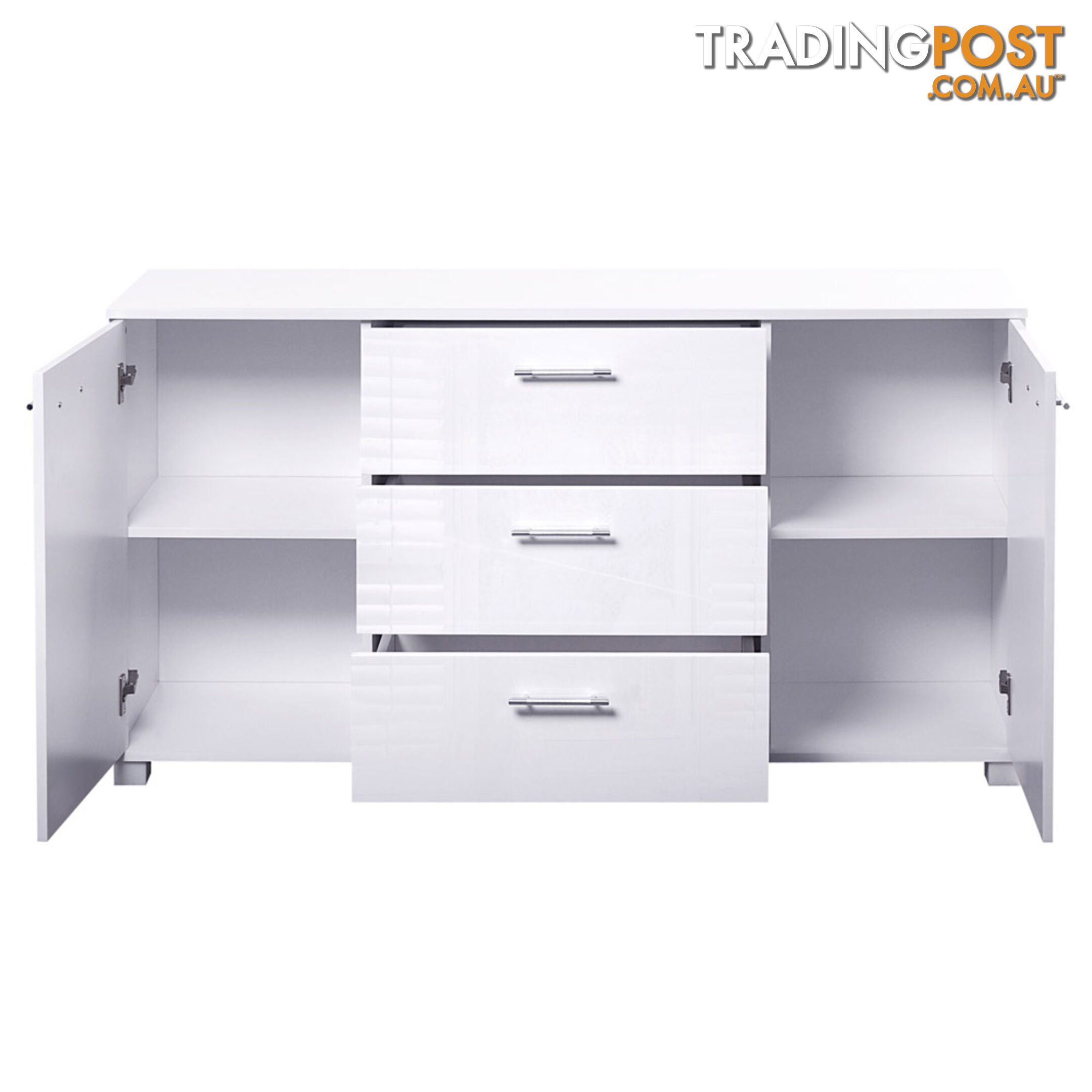 High Gloss Sideboard Storage Cabinet Cupboard White