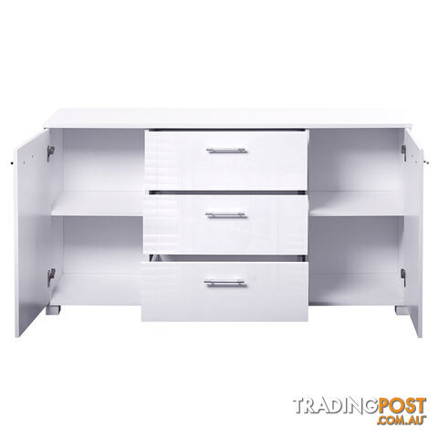 High Gloss Sideboard Storage Cabinet Cupboard White