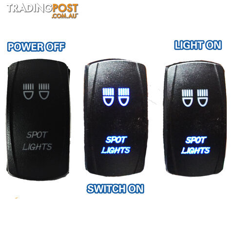 SPOT LIGHT CARLING ROCKER SWITCH LASER ETCHED WORK LIGHT BAR 4WD UTE HID 12V 24V - photo 2 of 4