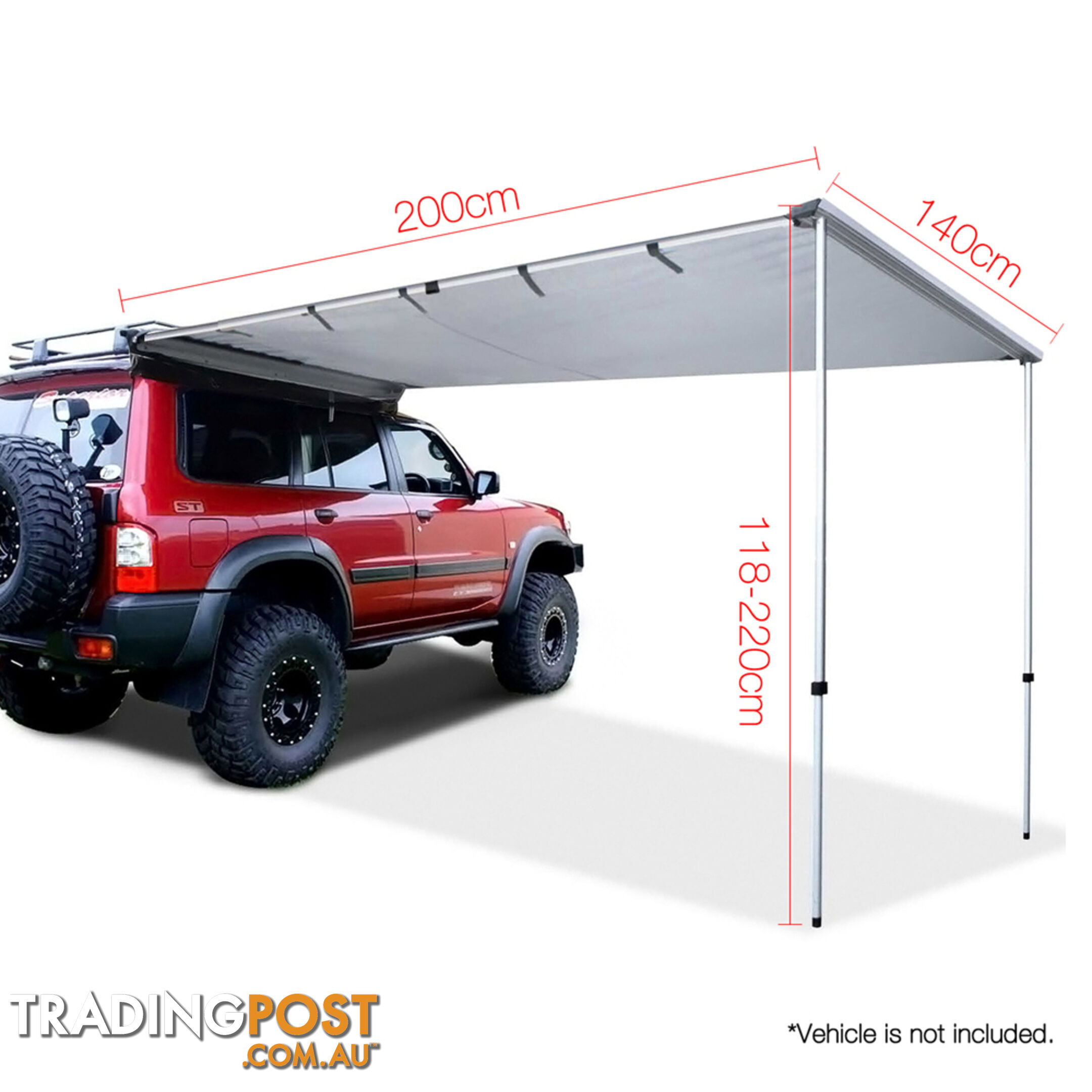 2X1.4M Car Awning  - Grey