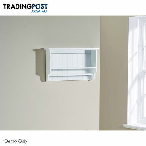 Grace Towel Rail with Shelf in WHITE - photo 2 of 2