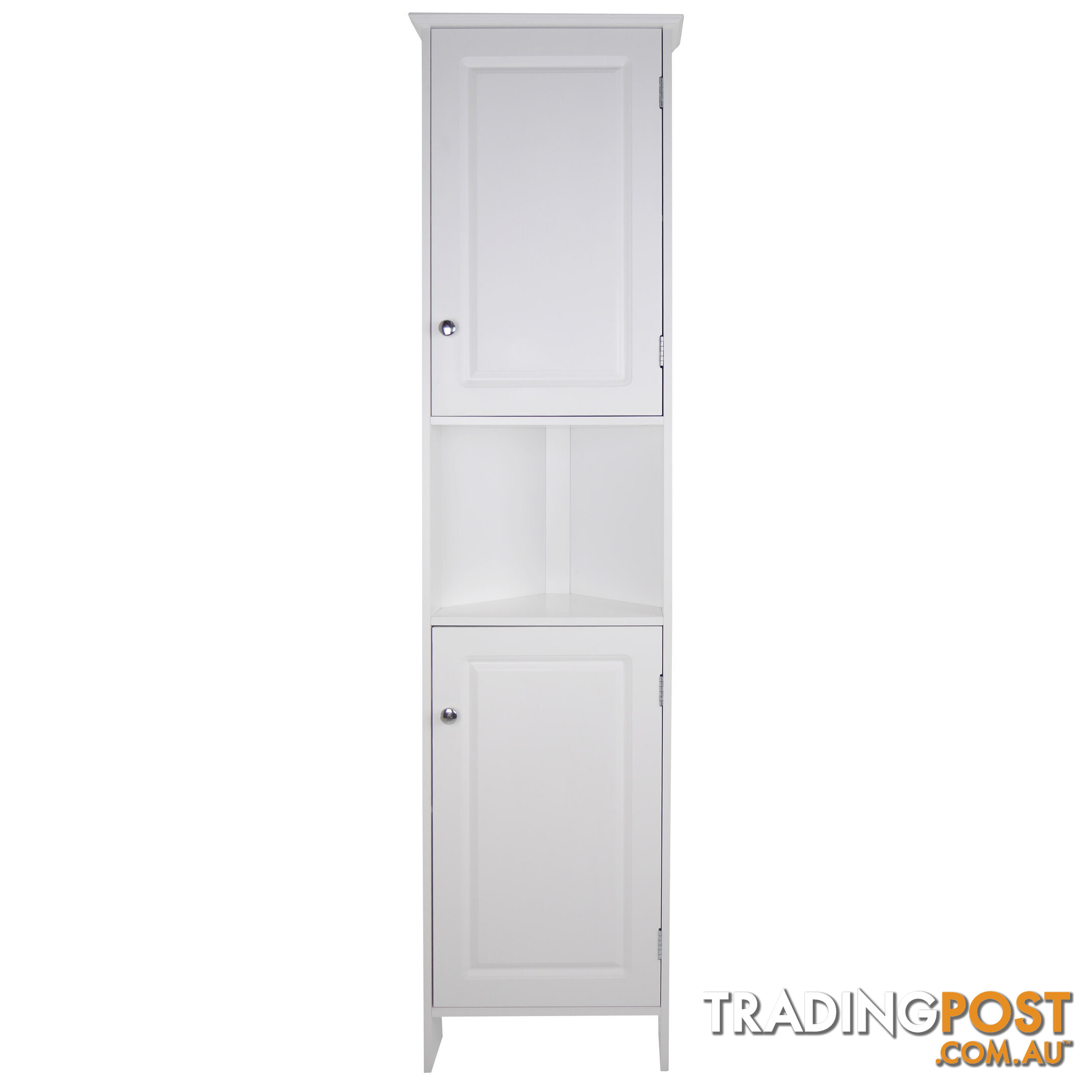 Dignity Tall Corner Cupboard with 2 Doors in WHITE